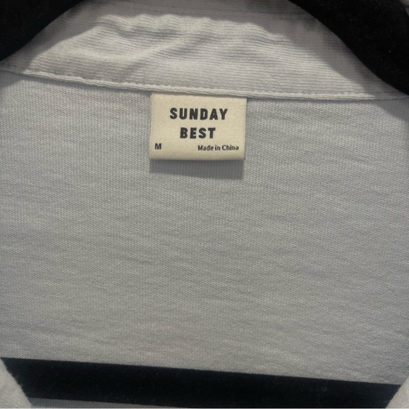 ARITZIA BLUE CROPPED POLO SHIRT - Picture 2 of 3